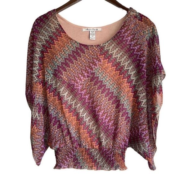 American Rag Retro Boho Top - Picture 1 of 11